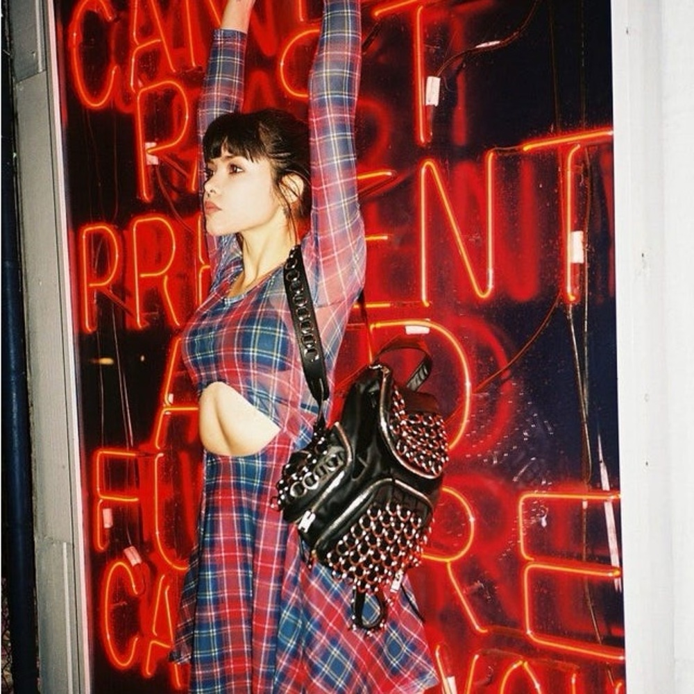 Rare UNIF x Candy Seeker O-Ring Backpack Black Vegan Leather - Picture 14 of 14